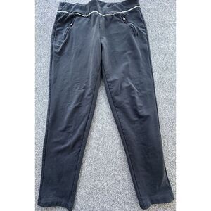 Lauren Ralph Lauren Pants Womens Large Black Elastic Waist Zipped Pockets Active